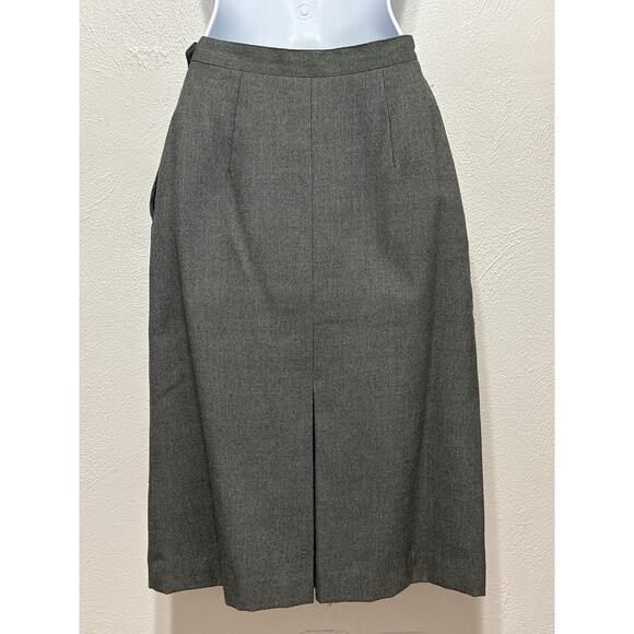 VTG Jean Nicole Corpcore Midi Skirt Set 5/6 Grey Preppy Classic Preppy RL Vibes - Picture 11 of 16